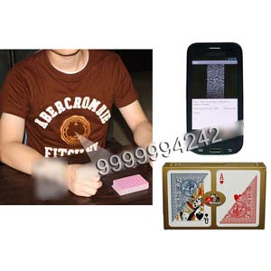 Marked Playing Cards Poker Scanner Orange T-Shirt IR Cameras With Four Lens